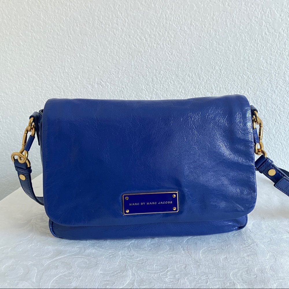 Marc By Marc Jacobs Blue Too Hot To Handle Lea Bag